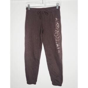 Aeropostale Pants Womens XS Brown Jogger Sweatpants Logo Aero 1987 Loungewear